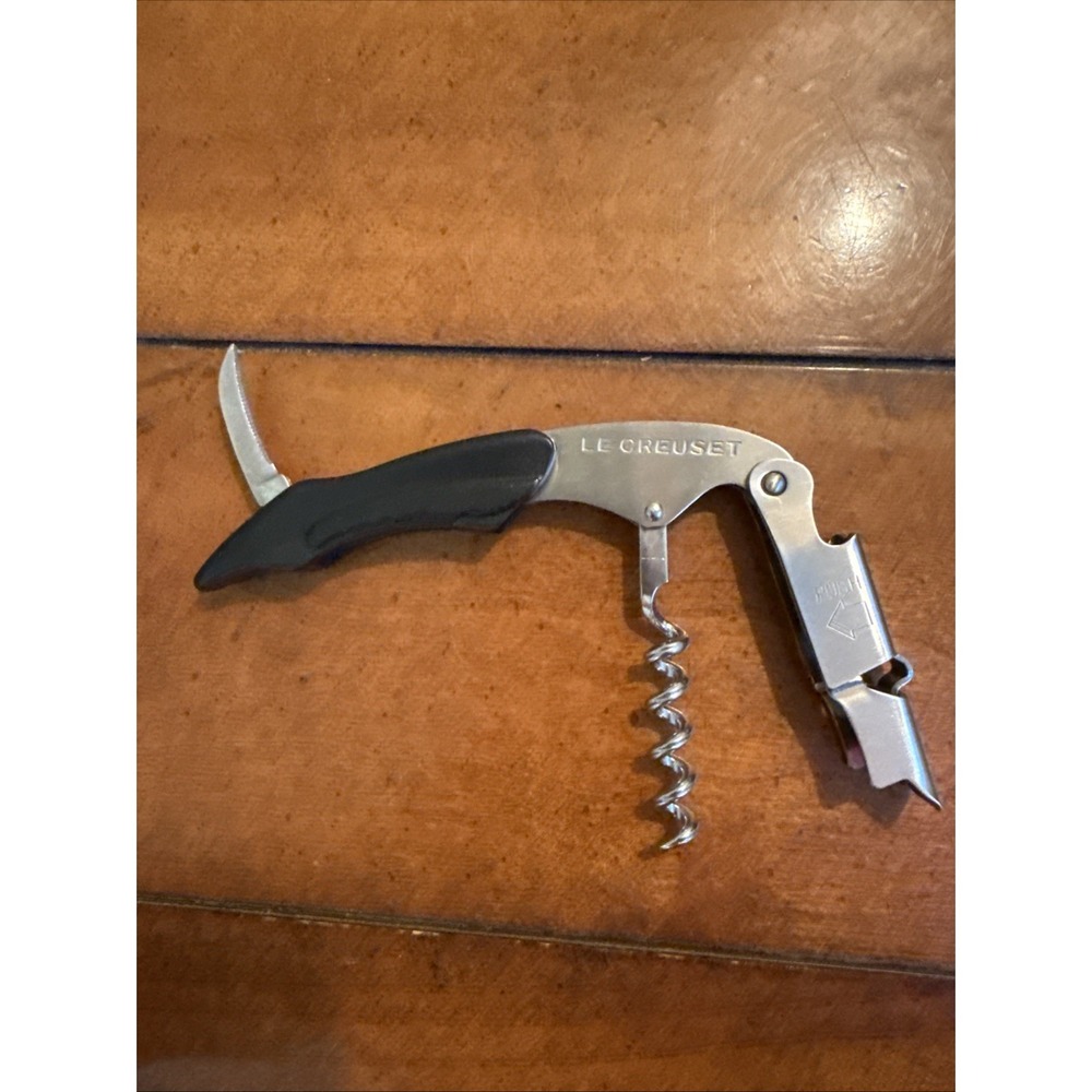 Le Creuset Unique 2 Step Cork Remover Bottle Opener Foil Cutter